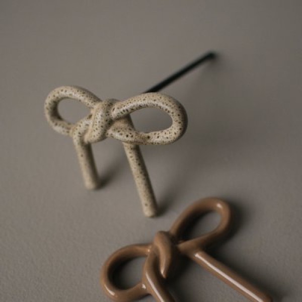 Stecker Schleife - beige