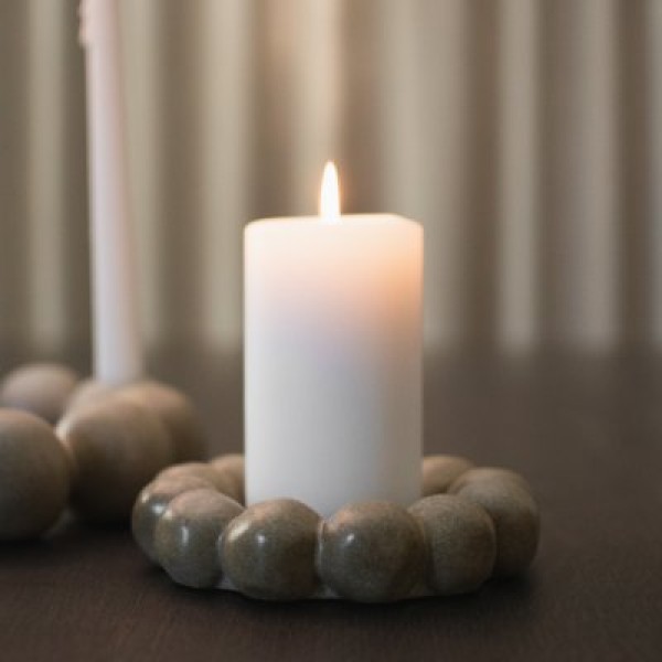 Kerzenteller Bright - beige